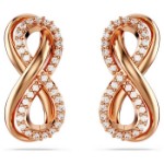 Swarovski øredobber Hyperbola stud Infinity, White, Rose gold-tone plated - 5684085