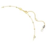 Swarovski collier Imber Round cut, Scattered design, White, Gold-tone plated - 5680090