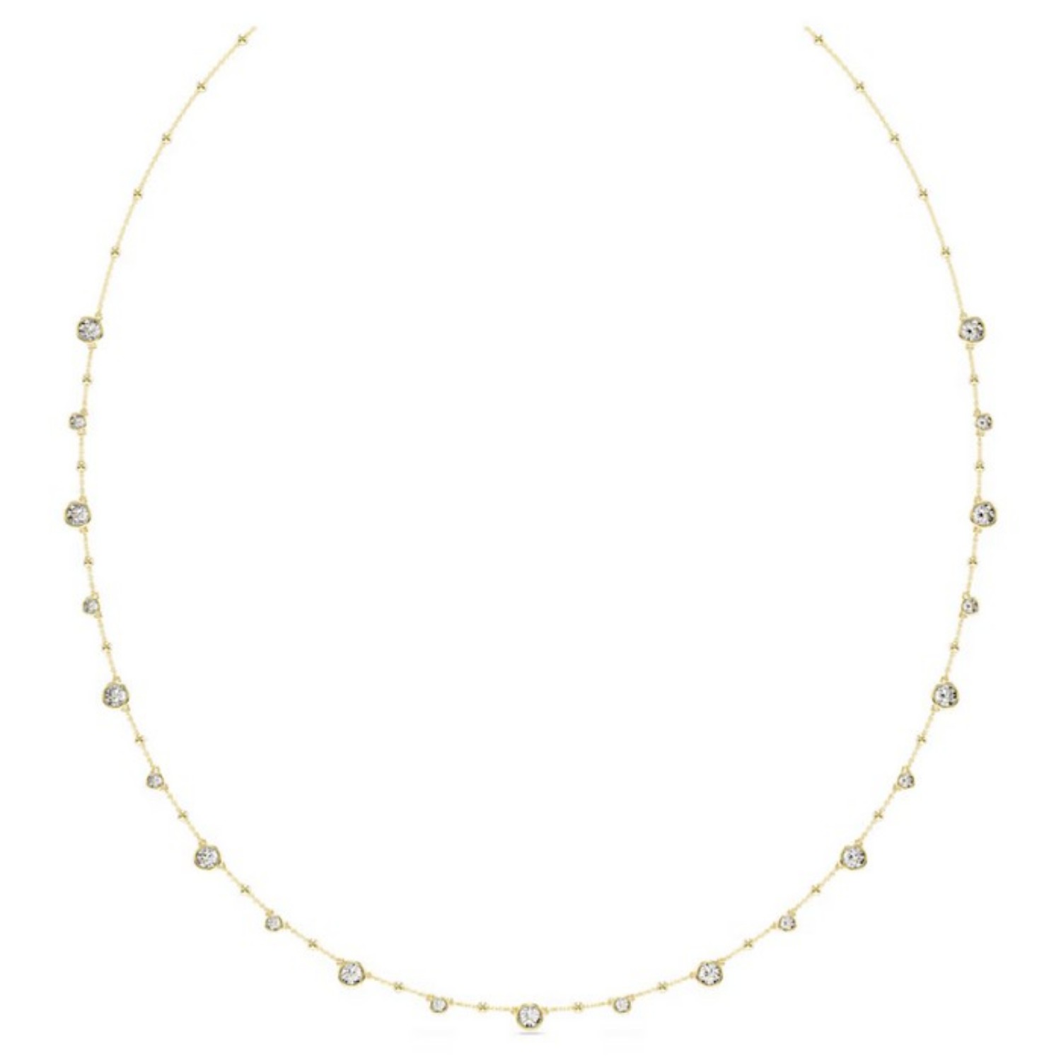 Swarovski collier Imber strandage Round cut, White, Gold-tone plated - 5680091