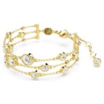 Swarovski armbånd Imber wide Round cut, White, Gold-tone plated - 5680095