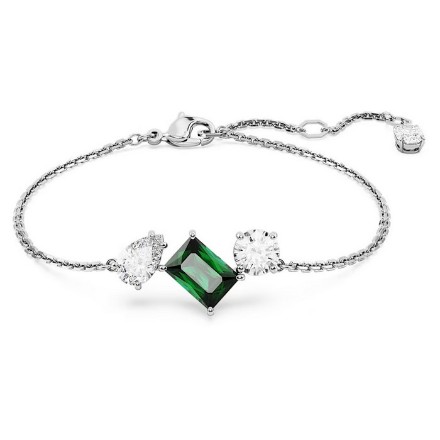 Swarovski armbånd Mesmera Mixed cuts, Green, Rhodium plated - 5668360 Swarovski armbånd Mesmera Mixed cuts, Green, Rhodium plated - 5668360