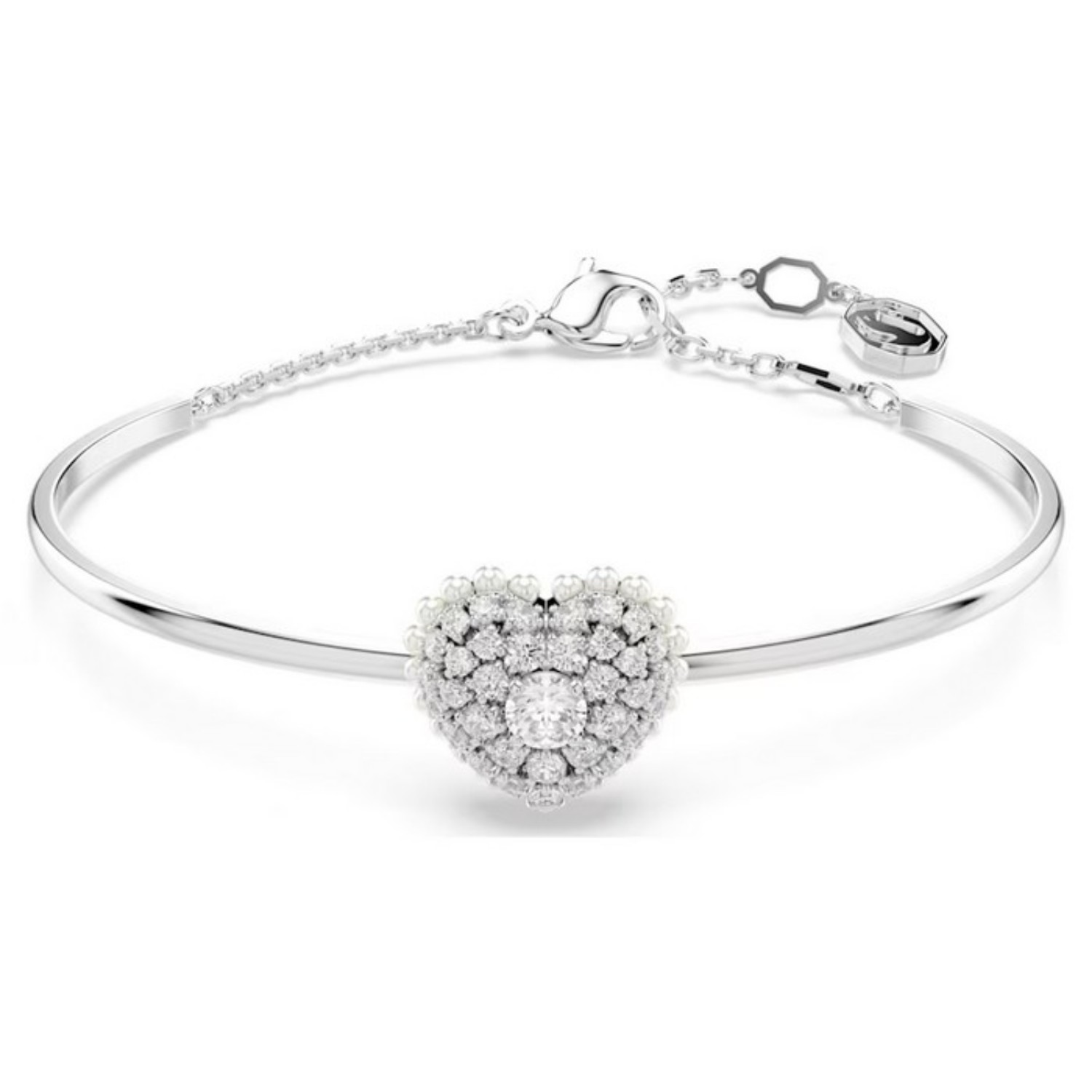 Swarovski armbånd Hyperbola Heart, White, Rhodium plated - 5684385