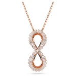 Hyperbola Infinity, White, Rose gold-tone plated - 5677623