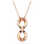 Hyperbola Infinity, White, Rose gold-tone plated - 5677623