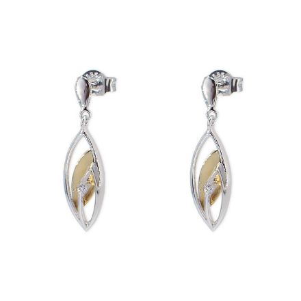 Gulloredobber i 14kt gull med zirkonia - bur70224 Gulloredobber i 14kt gull med zirkonia - bur70224