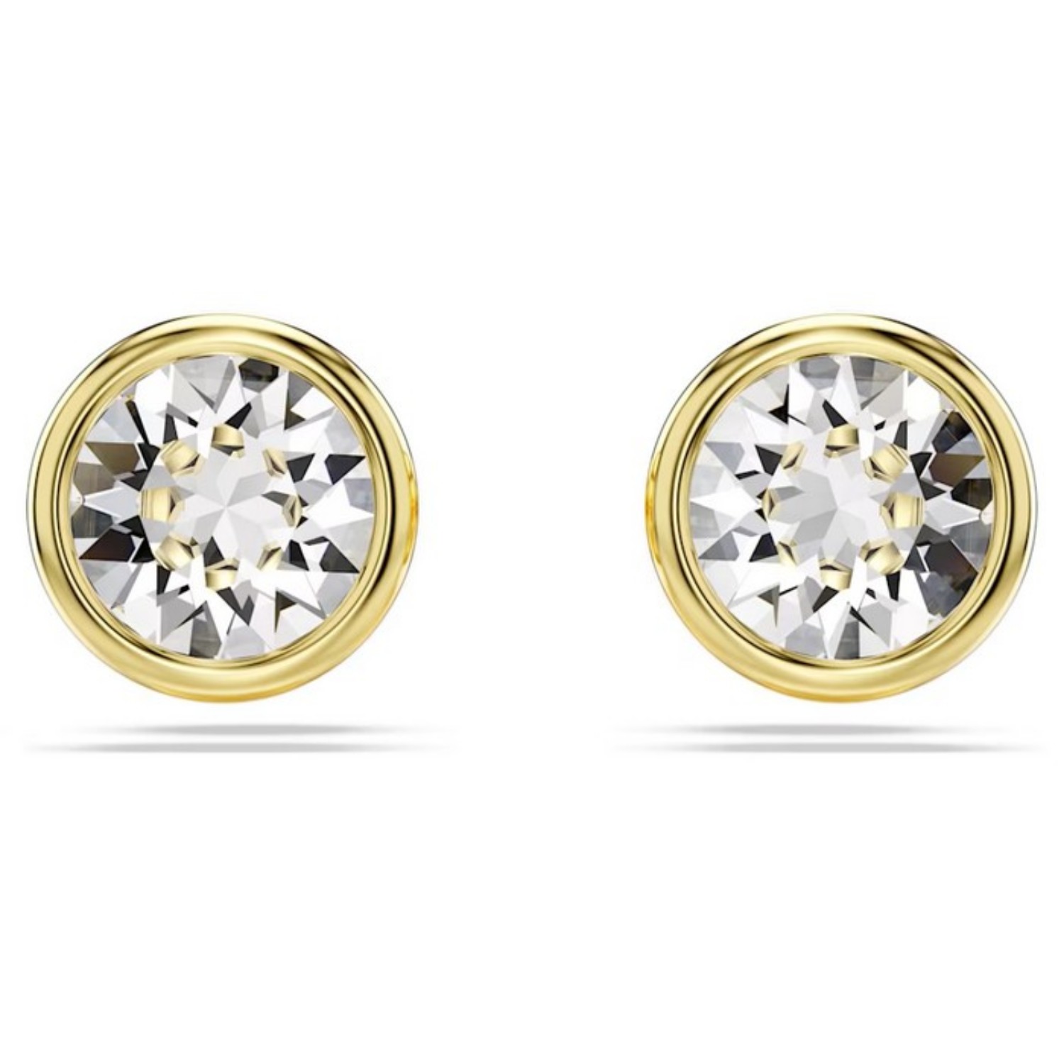 Swarovski øredobber Imber stud Round cut, White, Gold-tone plated - 5681552