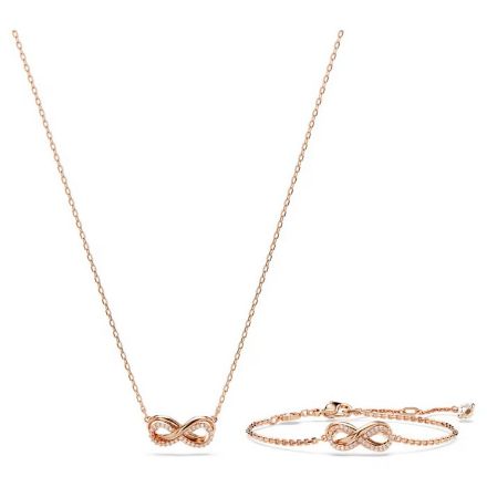 Swarovski smykkesett Hyperbola Infinity, White, Rose gold-tone plated - 5682483 Swarovski smykkesett Hyperbola Infinity, White, Rose gold-tone plated - 5682483
