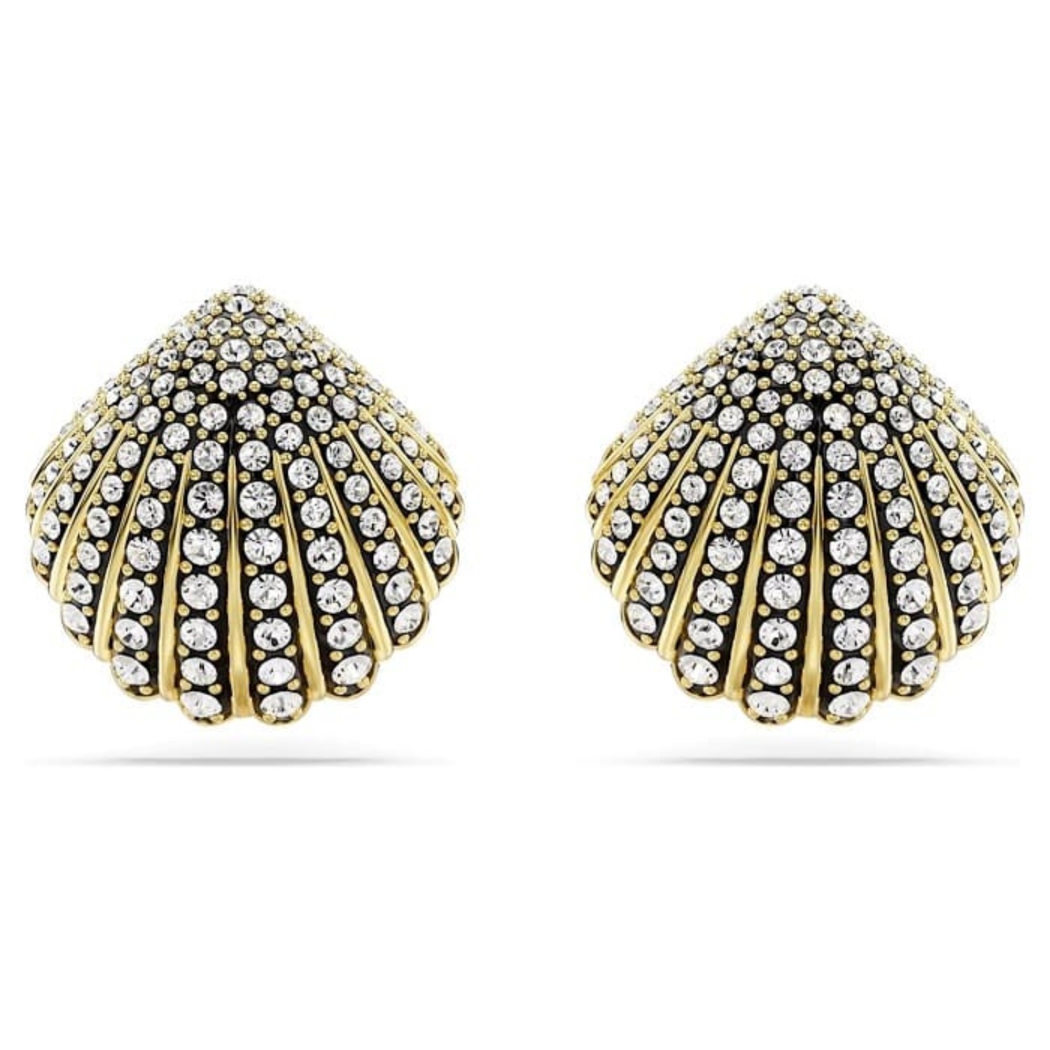 Swarovski øredobber Idyllia stud earrings Shell, White, Gold-tone plated - 5683970