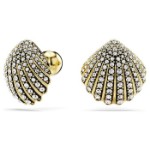 Swarovski øredobber Idyllia stud earrings Shell, White, Gold-tone plated - 5683970