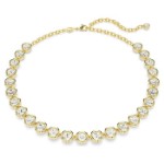 Swarovski collier Imber necklace Round cut, White, Gold-tone plated - 5682585