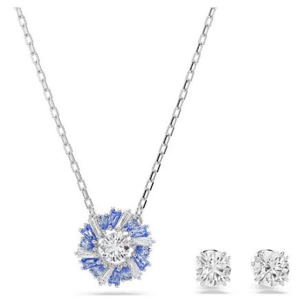 Swarovski smykkesett Idyllia Mixed cuts, Flower, Blue, Rhodium plated - 5685437 Swarovski smykkesett Idyllia Mixed cuts, Flower, Blue, Rhodium plated - 5685437