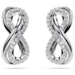 Swarovski øredobber Hyperbola stud Infinity, White, Rhodium plated - 5687269