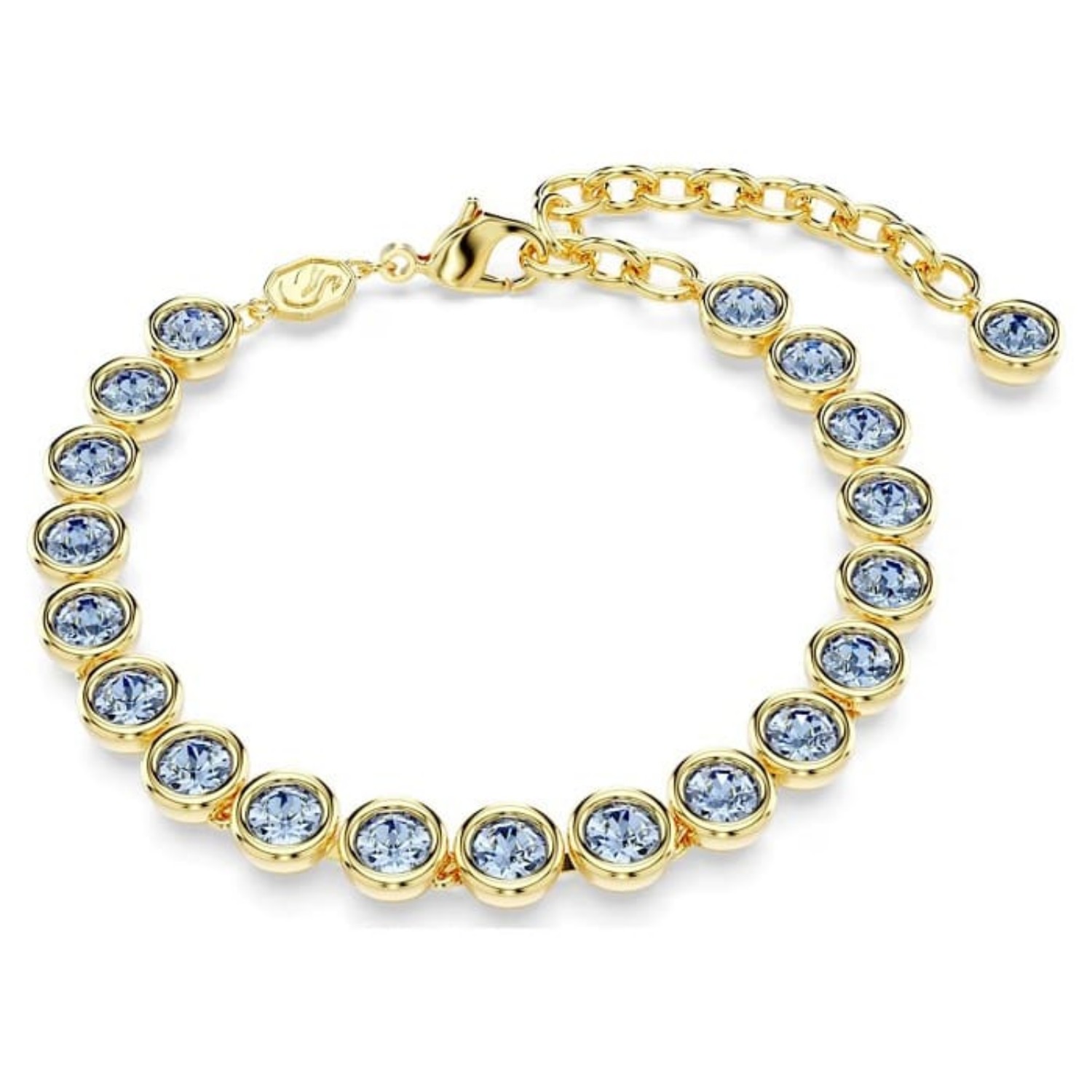 Swarovski armbånd Imber bracelet Round cut, Blue, Gold-tone plated - 5688419