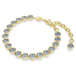 Swarovski armbånd Imber bracelet Round cut, Blue, Gold-tone plated - 5688419