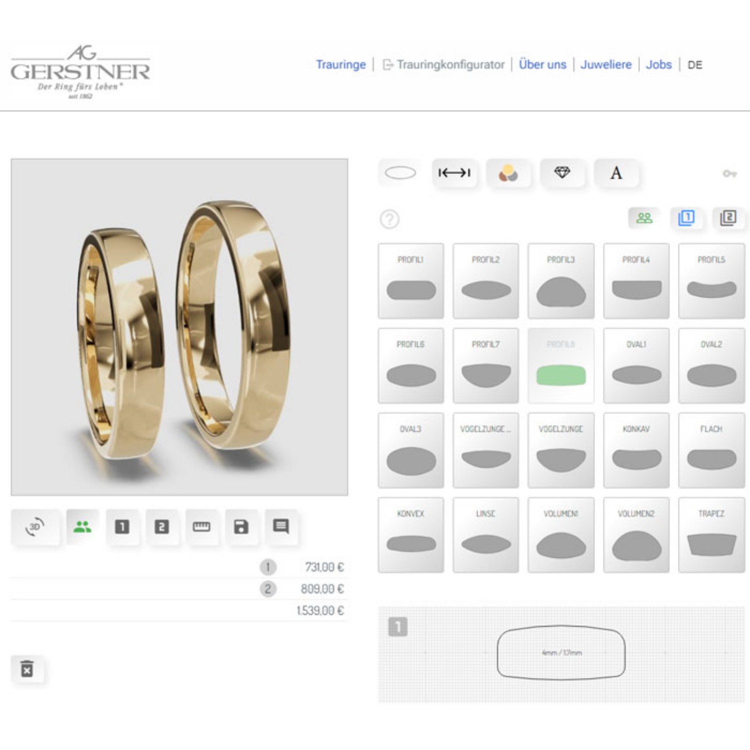 Ringdesigner.Ditt eget design. GERSTNER