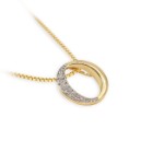 Gullsmykke i 14 kt gull med diamanter 0,08 ct W-SI - bur233959