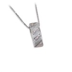 Diamantsmykke i 14 kt gull med diamanter 0,05 ct W-SI - 479005