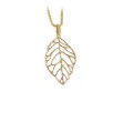 Smykke Blad i gult gull 14kt, bredde 15 mm - 52802