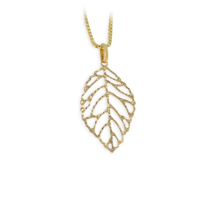 Smykke Blad i gult gull 14kt, bredde 15 mm - 52802 Smykke Blad i gult gull 14kt, bredde 15 mm - 52802