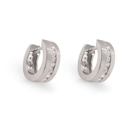 Diamantøredobber i 14 kt gull med diamanter 0,32ct W-SI - coc14870 Diamantøredobber i 14 kt gull med diamanter 0,32ct W-SI - coc14870