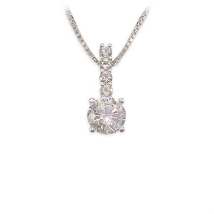 Gullsmykke i 14kt gull med zirkonia - bur1990 Gullsmykke i 14kt gull med zirkonia - bur1990