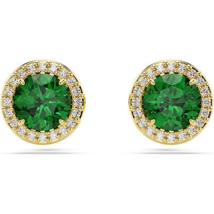 Swarovski øredobber Una stud, Round cut, Pavé, Green, Gold-tone plated - 5680562 Swarovski øredobber Una stud, Round cut, Pavé, Green, Gold-tone plated - 5680562