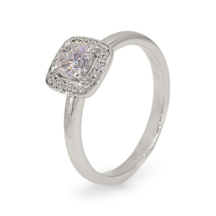 Diamantring med 0.49 ct,  hvitt gull 18 kt - 159140hvg Diamantring med 0.49 ct,  hvitt gull 18 kt - 159140hvg