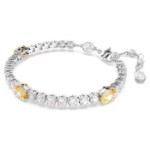 Swarovski armbånd Matrix Tennis bracelet Mixed cuts, Yellow, Rhodium plated - 5666425