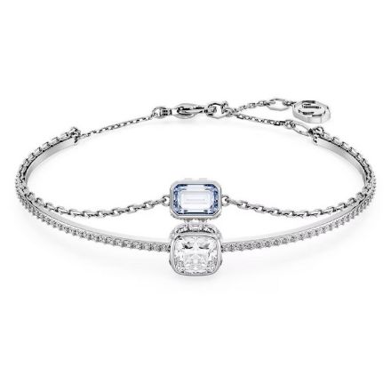 Swarovski armbånd Stilla bangle Mixed cuts, Blue, Rhodium plated - 5668244 Swarovski armbånd Stilla bangle Mixed cuts, Blue, Rhodium plated - 5668244
