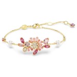 Swarovski armbånd Gema Mixed cuts, Flower, Pink, Gold-tone plated - 5688488