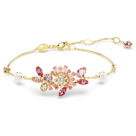 Swarovski armbånd Gema Mixed cuts, Flower, Pink, Gold-tone plated - 5688488 Swarovski armbånd Gema Mixed cuts, Flower, Pink, Gold-tone plated - 5688488