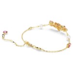 Swarovski armbånd Gema Mixed cuts, Flower, Pink, Gold-tone plated - 5688488