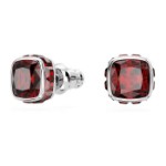 Swarovski øredobber Birthstone stud Square cut, January, Red, Rhodium plated - 5660798