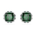 Swarovski øredobber Birthstone stud Square cut, May, Green, Rhodium plated - 5660801