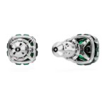 Swarovski øredobber Birthstone stud Square cut, May, Green, Rhodium plated - 5660801