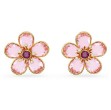 Florere stud earrings Flower, Pink, Gold-tone plated - 5656635