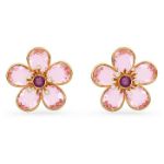 Florere stud earrings Flower, Pink, Gold-tone plated - 5656635