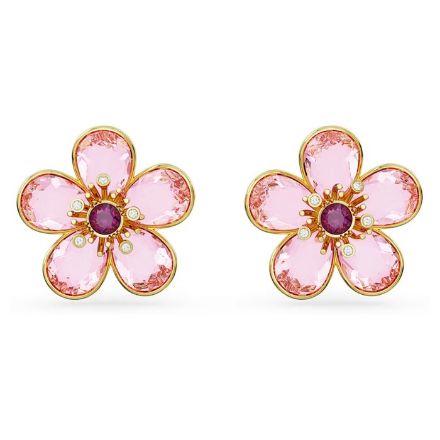 Florere stud earrings Flower, Pink, Gold-tone plated - 5656635 Florere stud earrings Flower, Pink, Gold-tone plated - 5656635