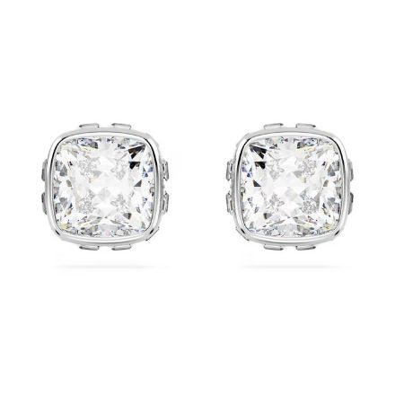 Swarovski øredobber Birthstone stud Square cut, April, White, Rhodium plated - 5661957 Swarovski øredobber Birthstone stud Square cut, April, White, Rhodium plated - 5661957