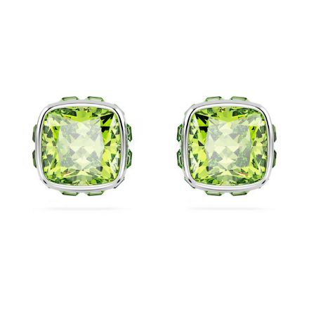 Swarovski øredobber Birthstone stud Square cut, August, Green, Rhodium plated - 5661958 Swarovski øredobber Birthstone stud Square cut, August, Green, Rhodium plated - 5661958