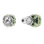 Swarovski øredobber Birthstone stud Square cut, August, Green, Rhodium plated - 5661958