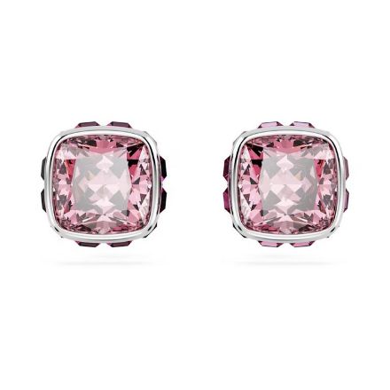 Swarovski øredobber Birthstone stud Square cut, October, Pink, Rhodium plated - 5661960 Swarovski øredobber Birthstone stud Square cut, October, Pink, Rhodium plated - 5661960