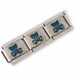 Stål charms i samme størrelse som de mest kjente armbåndene av samme type, Bamse med hjerte - 43010467	