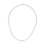 Perlekjede med oval perler 4,5-5 mm FV - 96422
