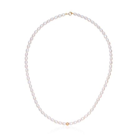 Perlekjede med oval perler 4,5-5 mm FV - 96422 Perlekjede med oval perler 4,5-5 mm FV - 96422