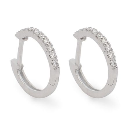 Diamantøredobber i 14kt gull med diamanter 0,12 ct W-SI - coc3700370hv Diamantøredobber i 14kt gull med diamanter 0,12 ct W-SI - coc3700370hv