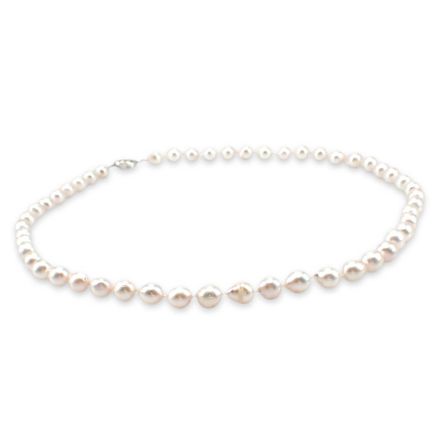 Perlekjede med Akoya perler 7-7,5 mm, lås i 14 kt gull - akoya77542 Perlekjede med Akoya perler 7-7,5 mm, lås i 14 kt gull - akoya77542