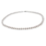 Perlekjede med ferskvannsperler 6-7  mm, lås i 14 kt gull - fpv7842