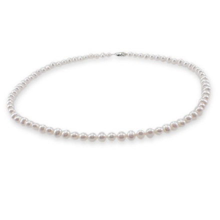 Perlekjede med ferskvannsperler 6-7  mm, lås i 14 kt gull - fpv7842 Perlekjede med ferskvannsperler 6-7  mm, lås i 14 kt gull - fpv7842