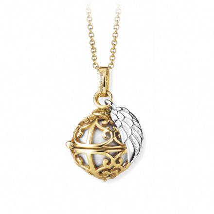 Sølvsmykke Englehviskeren i forgylt sølv, 14x14mm, flere farger Sølvsmykke Englehviskeren i forgylt sølv, 14x14mm, flere farger